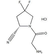 (S)-1-(2-Aminoacetyl)-4,4-difluoropyrrolidine-2-carbonitrile Trifluoroacetate מס' CAS:1448440-51-4