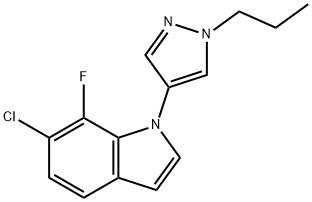 6-כלורו-7-פלואורו-1-(1-פרופיל-1H-pyrazol-4-yl)-1H-indole CAS No. : 1782070-67-0